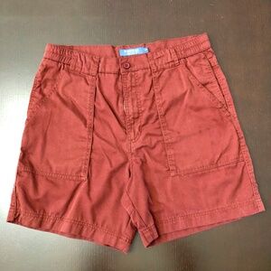 Reddish Brown Mens' Casual Shorts by Windham Pointe, 34, Stretch waist